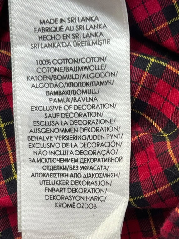 RALPH LAUREN BUTTON DOWN SHIRT CLASSIC PLAID RED MENS PRE OWNED L