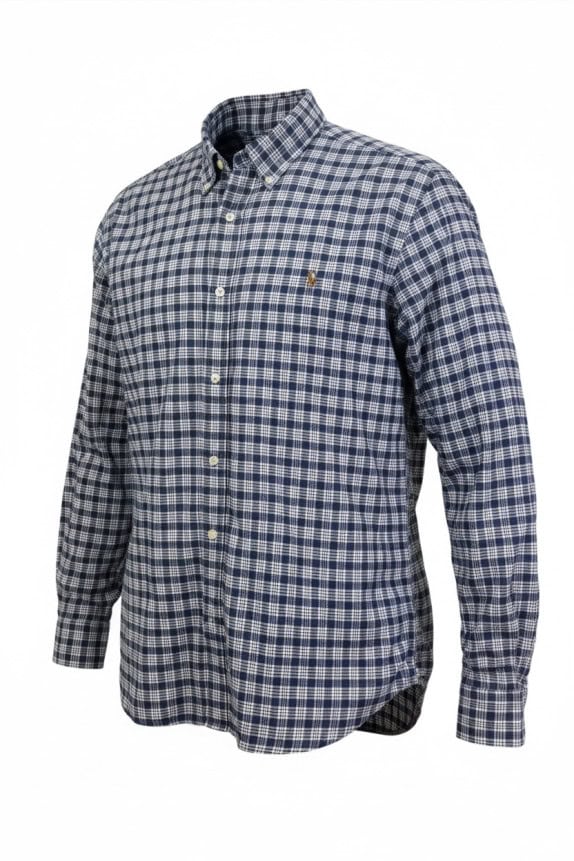 RALPH LAUREN BUTTON DOWN SHIRT CLASSIC NAVY MENS PRE OWNED XL