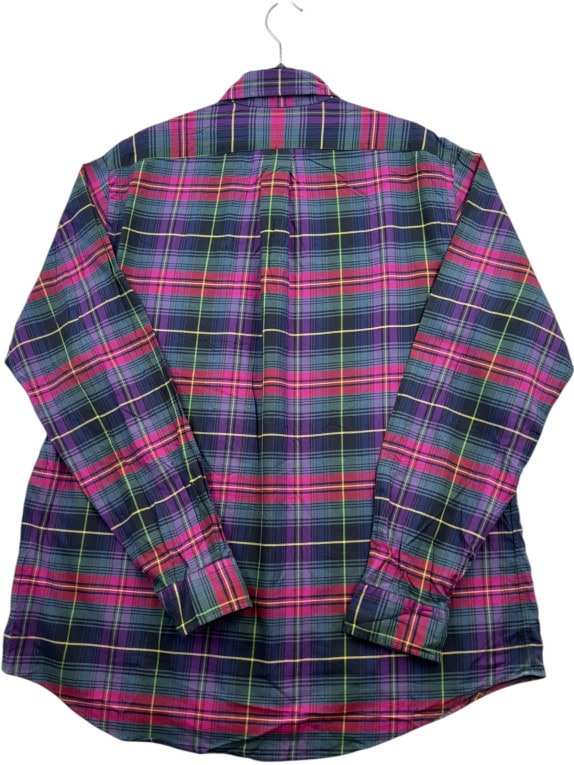 RALPH LAUREN ΠΟΥΚΑΜΙΣΟ CLASSIC ΚΑΡΟ ΠΟΛΥΧΡΩΜΟ ΑΝΤΡΙΚΟ PRE OWNED L