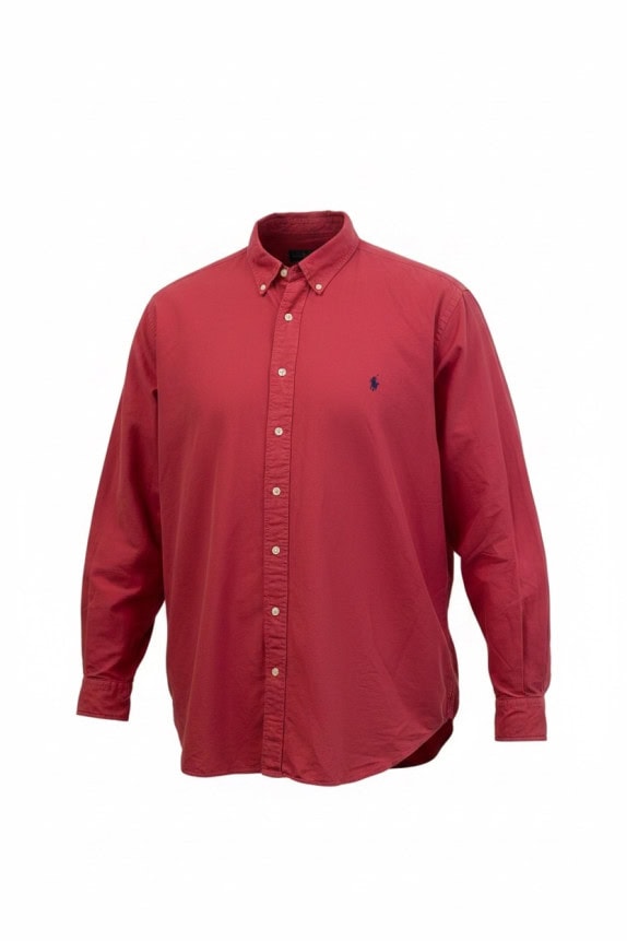 RALPH LAUREN CAMICIA BUTTON DOWN CLASSIC ROSSA UOMO PRE OWNED XXL