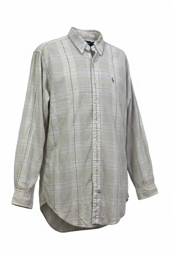 RALPH LAUREN CAMICIA CLASSIC CREAM UOMO PRE OWNED L