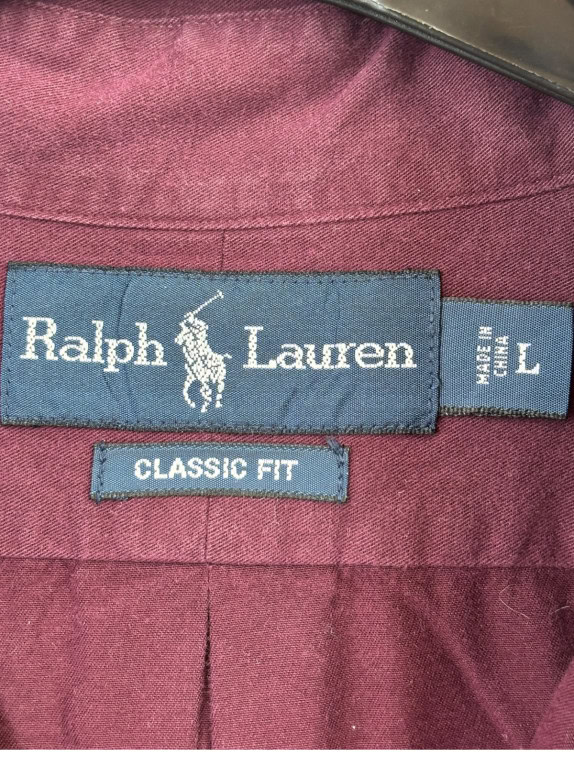 RALPH LAUREN ΠΟΥΚΑΜΙΣΟ CLASSIC ΜΠΟΡΝΤΟ ΑΝΤΡΙΚΟ PRE OWNED L