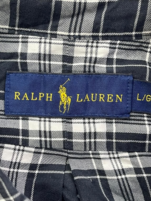 RALPH LAUREN CAMICIA CLASSIC NAVY UOMO PRE OWNED L
