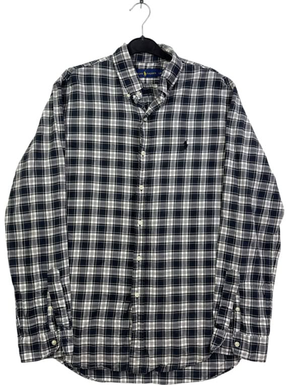 RALPH LAUREN CAMICIA CLASSIC NAVY UOMO PRE OWNED L