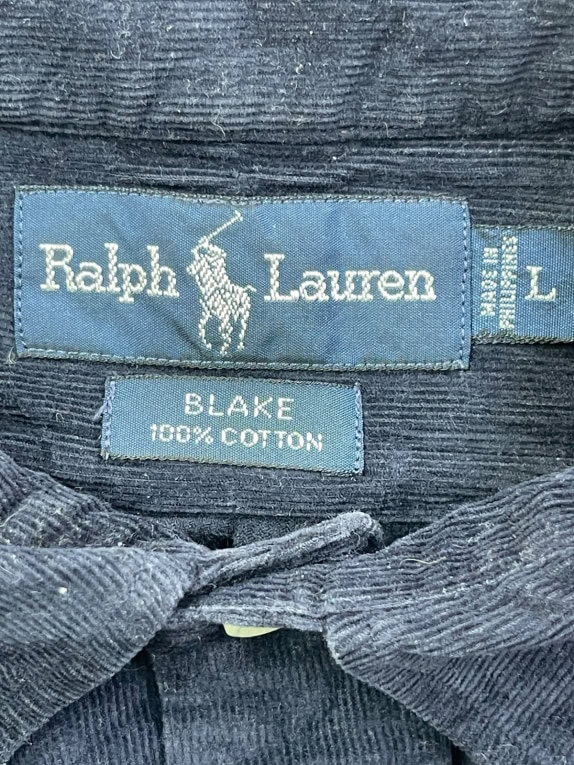 RALPH LAUREN CAMICIA CLASSIC NAVY UOMO PRE OWNED L
