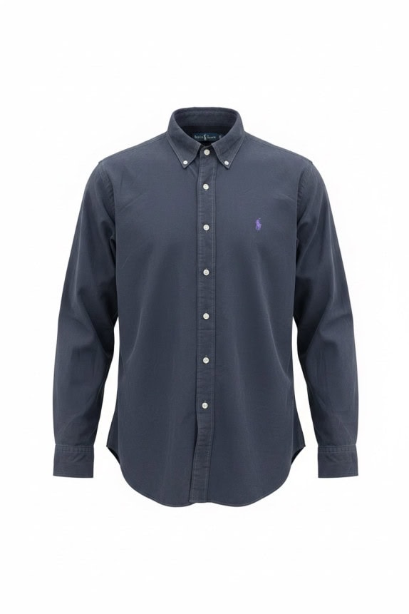 RALPH LAUREN CAMICIA CLASSICA NAVY UOMO PRE OWNED XL