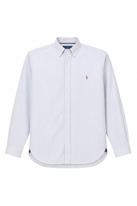 RALPH LAUREN ΠΟΥΚΑΜΙΣΟ CLASSIC ΡΙΓΕ ΓΑΛΑΖΙΟ ΑΝΤΡΙΚΟ PRE OWNED XL