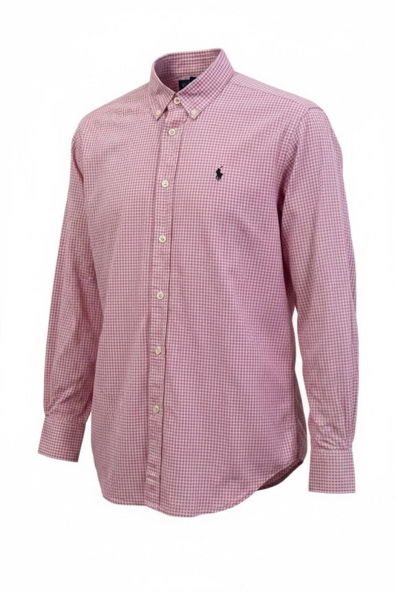 RALPH LAUREN SHIRT CLASSIC PINK MENS PRE OWNED L