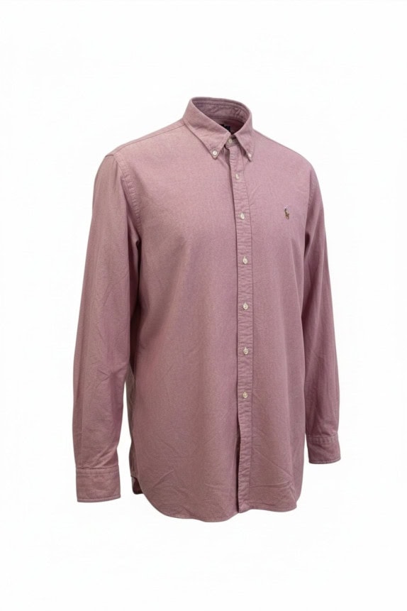 RALPH LAUREN CAMICIA BUTTON DOWN CLASSIC ROSA UOMO PRE OWNED XXL