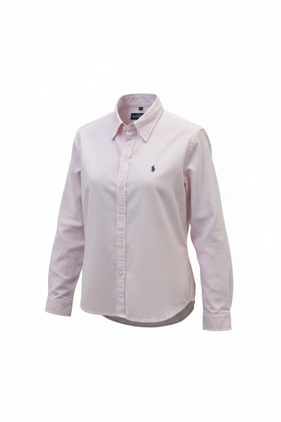 RALPH LAUREN CAMICIA RICAMATA ROSA DONNA PRE OWNED L