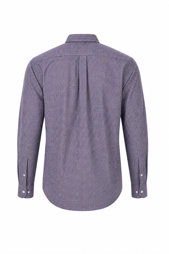 RALPH LAUREN SHIRT GINGHAM PURPLE MEN PRE OWNED L