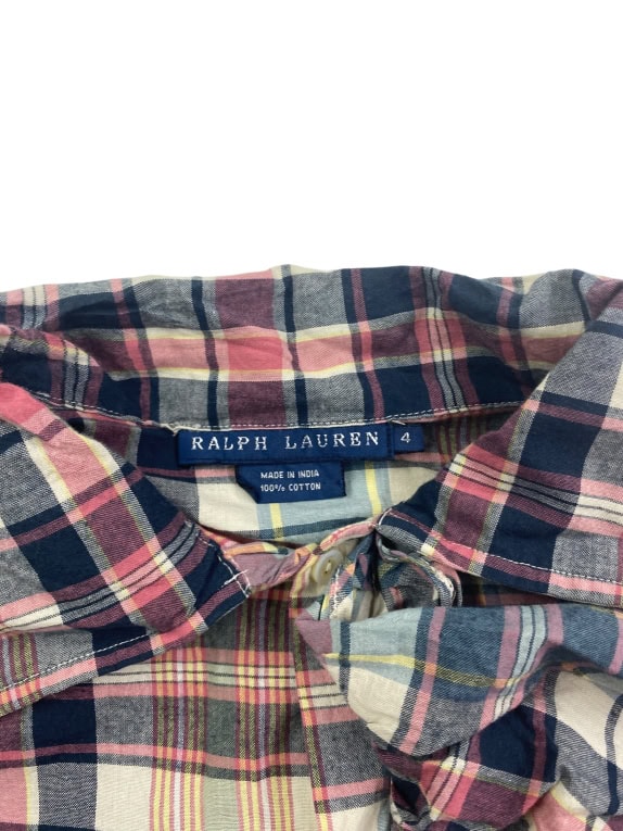 RALPH LAUREN Πουκάμισο Καρό Vintage Με Βολάν Πολύχρωμο Γυναικείο XL