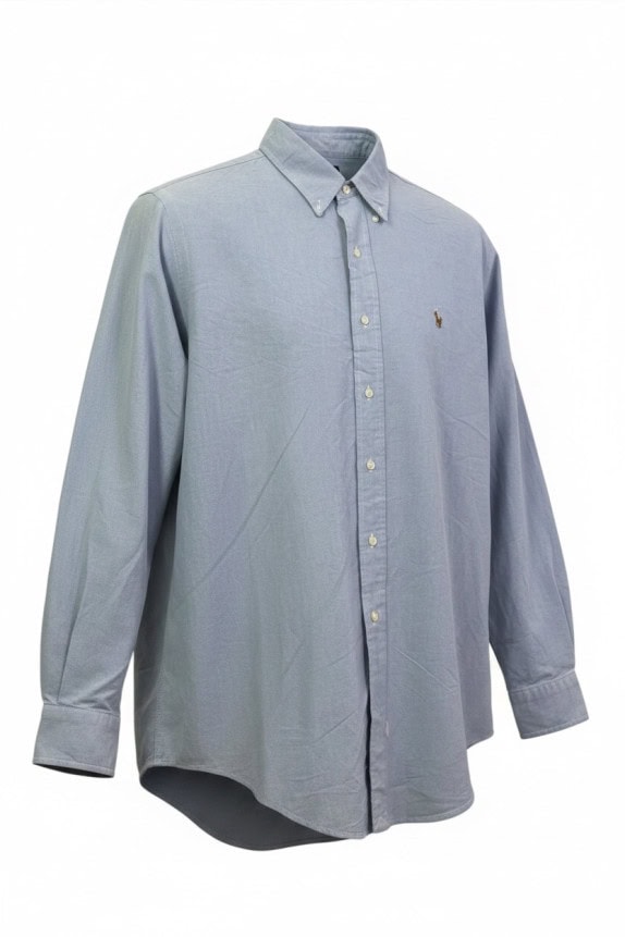 RALPH LAUREN ΠΟΥΚΑΜΙΣΟ ΚΛΑΣΙΚΟ ΑΝΟΙΧΤΟ ΜΠΛΕ ΑΝΤΡΙΚΟ PRE OWNED XL