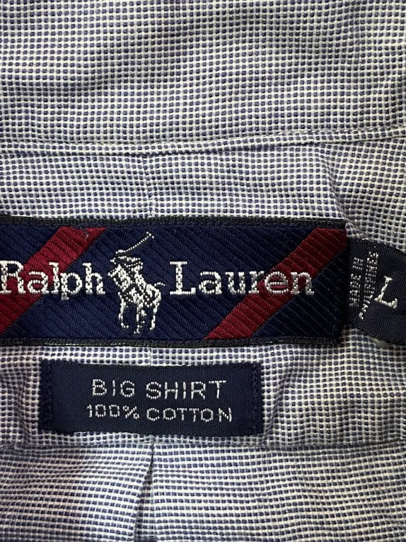 RALPH LAUREN ΠΟΥΚΑΜΙΣΟ ΚΛΑΣΙΚΟ ΓΚΡΙ ΑΝΤΡΙΚΟ PRE OWNED L