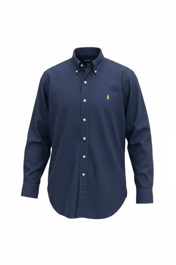 RALPH LAUREN CAMICIA BUTTON DOWN CLASSICA NAVY UOMO PRE OWNED S