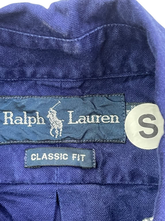 RALPH LAUREN ΠΟΥΚΑΜΙΣΟ ΚΛΑΣΙΚΟ NAVY ΑΝΤΡΙΚΟ PRE OWNED S