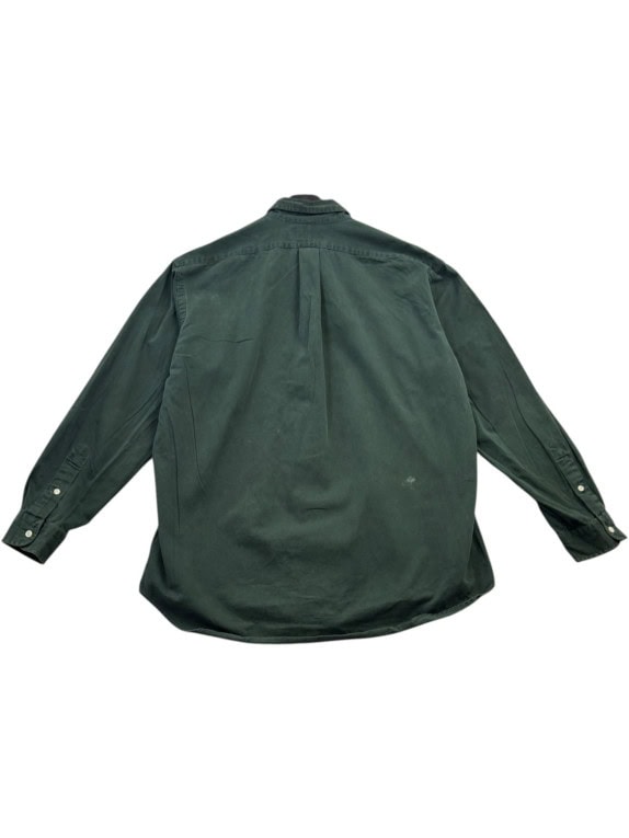 RALPH LAUREN BUTTON DOWN SHIRT CLASSIC DARK GREEN MENS PRE OWNED L