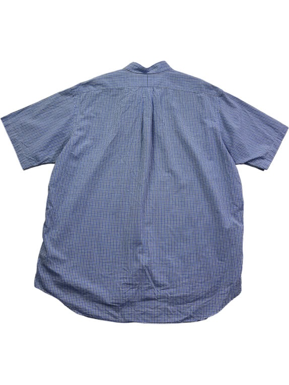 RALPH LAUREN ΠΟΥΚΑΜΙΣΟ ΚΟΝΤΟΜΑΝΙΚΟ BLAKE ΚΑΡΟ ΜΠΛΕ UNISEX XL