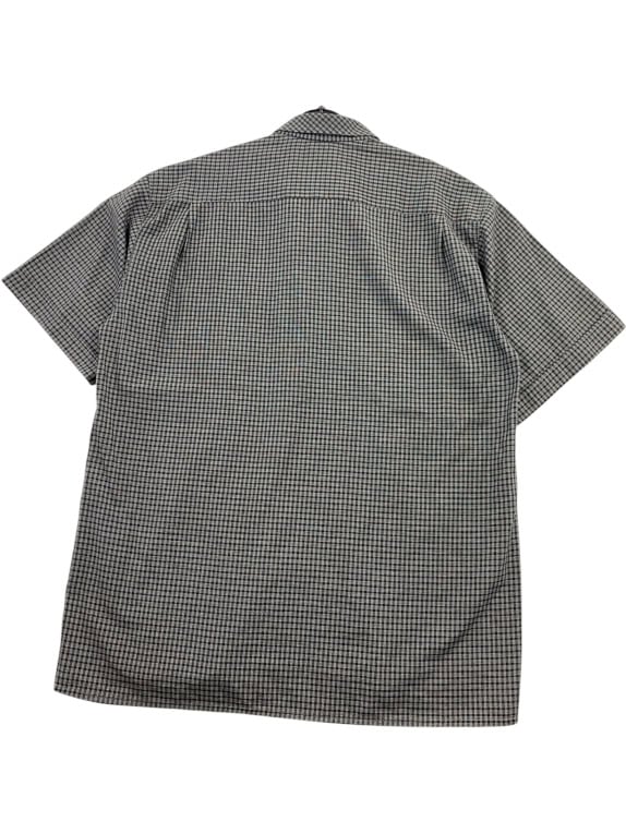 RALPH LAUREN CAMICIA A MANICHE CORTE CHECKED VINTAGE LOGO GRIGIO/NERO DA UOMO XL