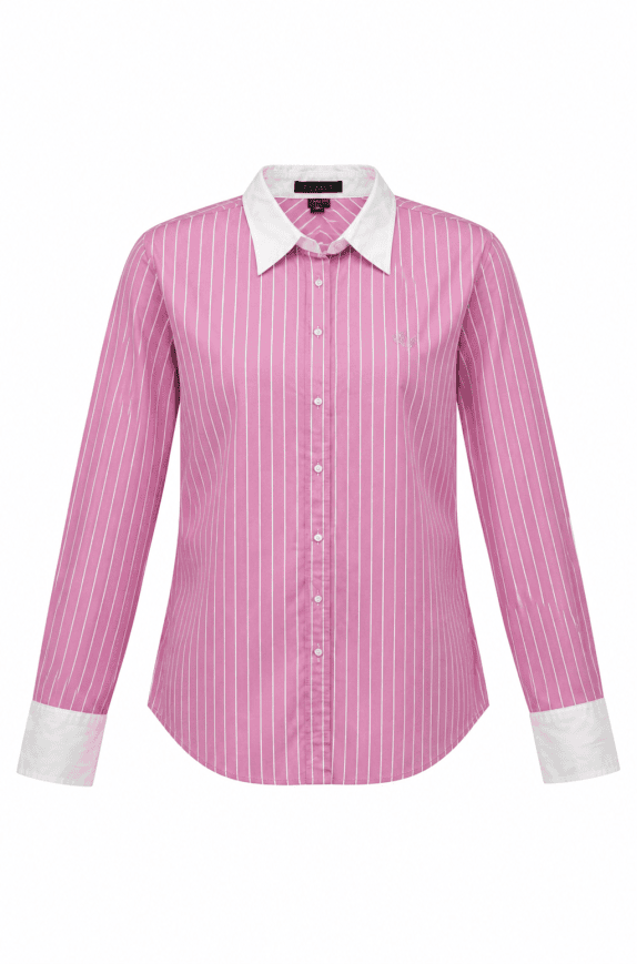 RALPH LAUREN ΠΟΥΚΑΜΙΣΟ ΜΕ ΡΙΓΕΣ ΡΟΖ ΓΥΝΑΙΚΕΙΟ PRE OWNED