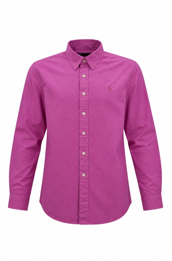 RALPH LAUREN SHIRT MINIMAL FUCHSIA MEN PRE OWNED S