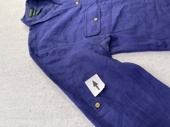 RALPH LAUREN SHIRT MINIMAL BLUE WOMEN PRE OWNED M