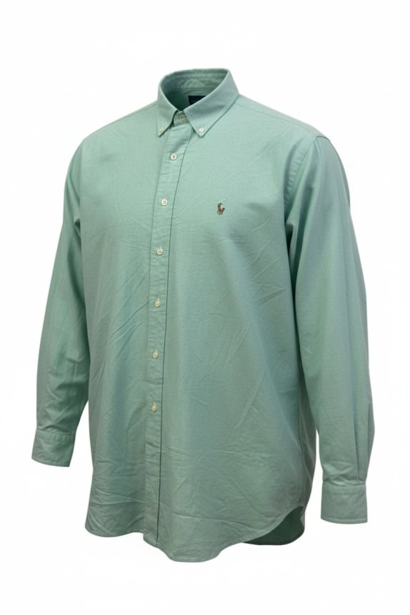 RALPH LAUREN ΠΟΥΚΑΜΙΣΟ OXFORD VINTAGE ΜΕΝΤΑ ΑΝΤΡΙΚΟ L pre-owned