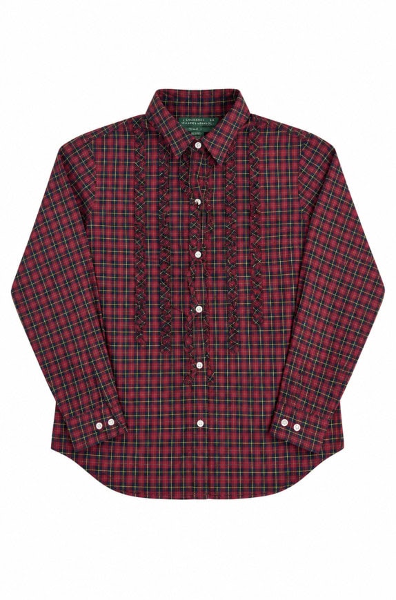 RALPH LAUREN ΠΟΥΚΑΜΙΣΟ ΡΕΤΡΟ ΚΑΡΩ ΚΟΚΚΙΝΟ ΓΥΝΑΙΚΕΙΟ PRE OWNED M