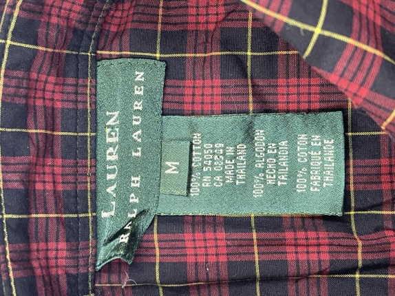 RALPH LAUREN CAMICIA RETRO A QUADRI ROSSO DONNA PRE OWNED M