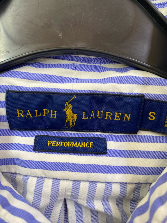 RALPH LAUREN Πουκάμισο Ριγέ Logo Μπλε Unisex S