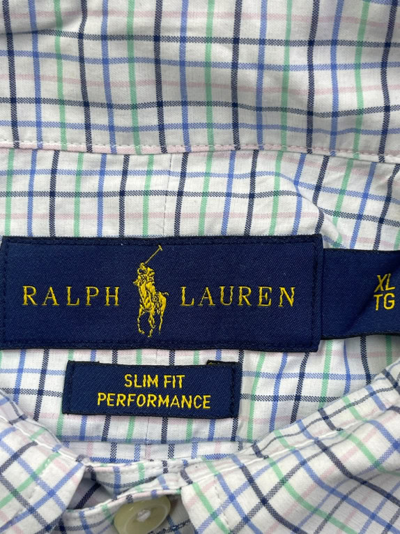 RALPH LAUREN ΠΟΥΚΑΜΙΣΟ SLIM FIT ΛΕΥΚΟ ΚΑΡΟ ΑΝΤΡΙΚΟ PRE OWNED XL