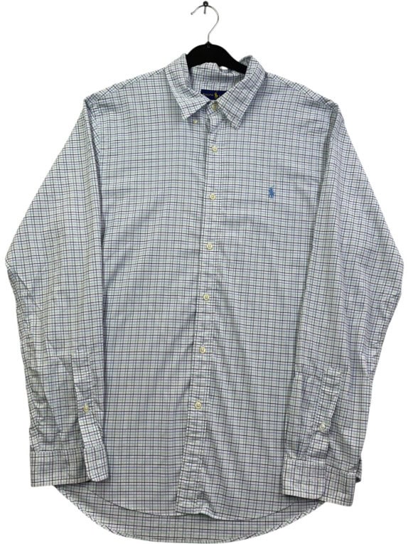RALPH LAUREN ΠΟΥΚΑΜΙΣΟ SLIM FIT ΛΕΥΚΟ ΚΑΡΟ ΑΝΤΡΙΚΟ PRE OWNED XL