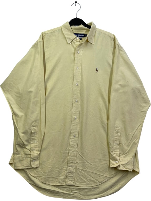 RALPH LAUREN Yarmouth Shirt Logo Yellow UNISEX XL