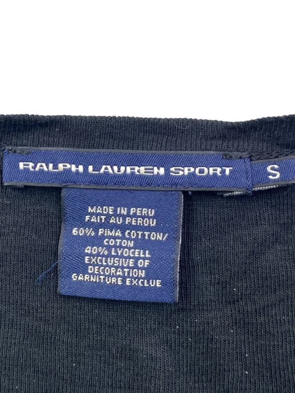 RALPH LAUREN SPORT ΜΑΚΡΥΜΑΝΙΚΗ ΜΠΛΟΥΖΑ MINIMAL ΜΑΥΡΟ ΓΥΝΑΙΚΕΙΟ PRE OWNED S