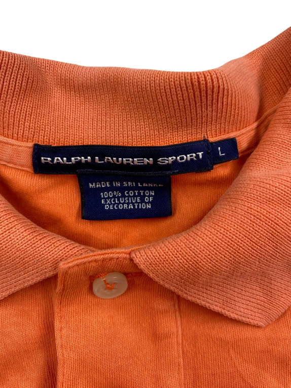 Ralph Lauren Sport Polo Μπλούζα Πορτοκαλί Βαμβακερή Ανδρική Large