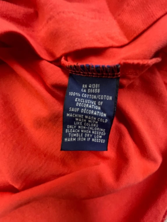 Ralph Lauren T-Shirt V-Neck Logo Κόκκινο ΓΥΝΑΙΚΕΙΟ M