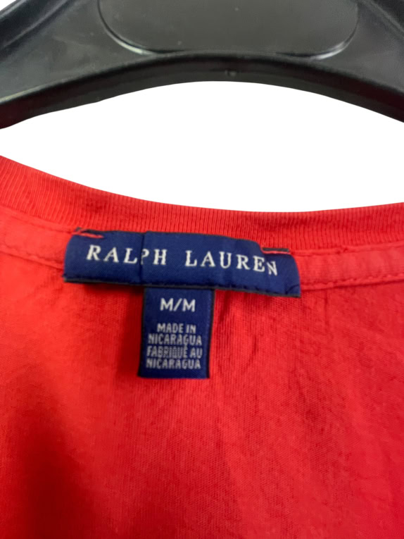 Ralph Lauren T-Shirt V-Neck Logo Κόκκινο ΓΥΝΑΙΚΕΙΟ M