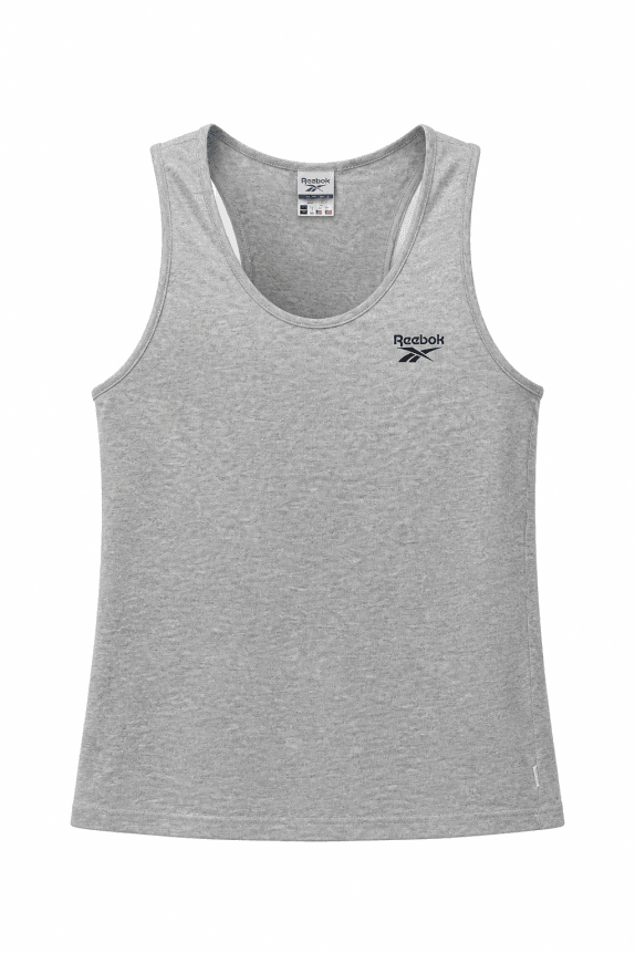 90s REEBOK TANK TOP MINIMAL GRIGIO DONNA PRE OWNED L