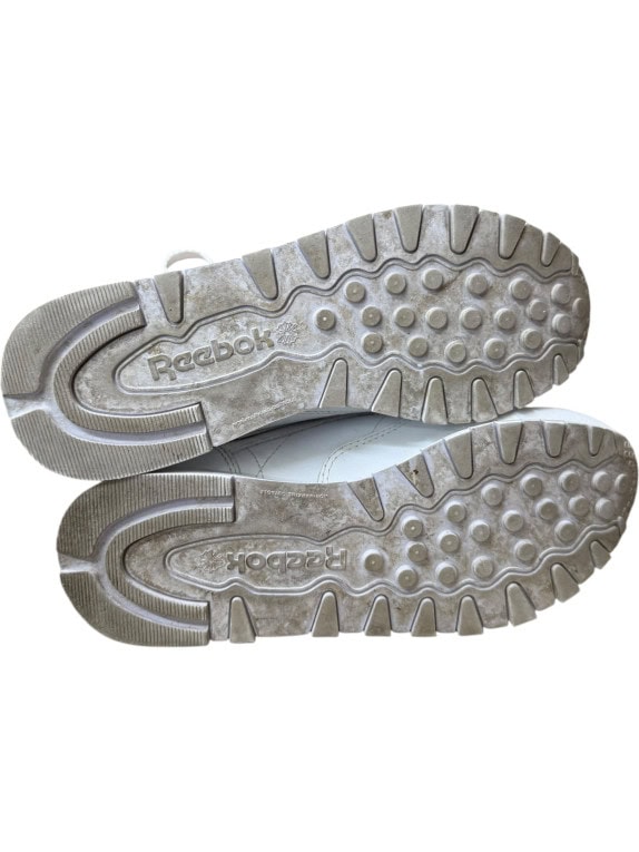 REEBOK CLASSIC LEATHER VINTAGE LOGO SNEAKERS WHITE WOMEN'S 37