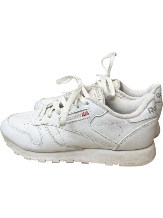 REEBOK CLASSIC LEATHER VINTAGE LOGO SNEAKERS WHITE WOMEN'S 37