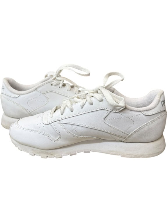 REEBOK CLASSIC LEATHER VINTAGE LOGO SNEAKERS WHITE WOMEN'S 37