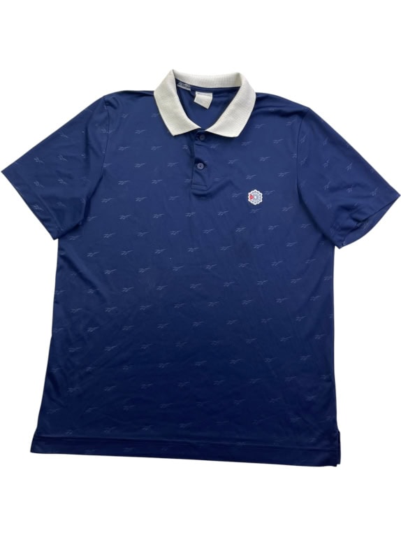 Reebok Classic Polo Μπλούζα Μπλε Με Λευκό Γιακά Ανδρική M