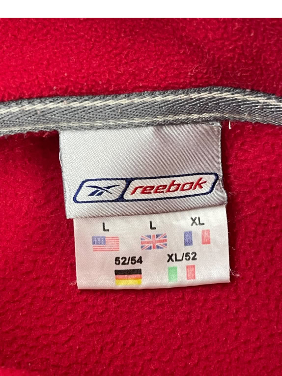 REEBOK FLEECE ΖΑΚΕΤΑ ΜΕ EMBROIDERED LOGO ΚΟΚΚΙΝΗ UNISEX L