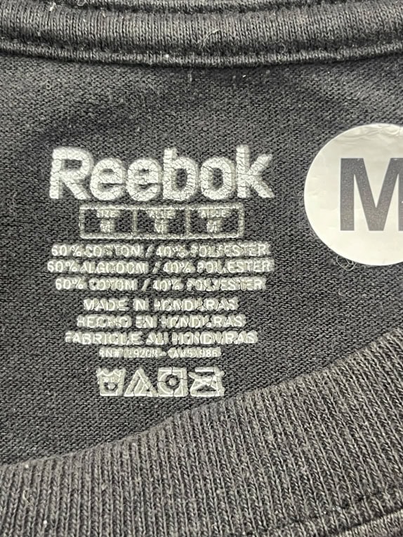 REEBOK GRAPHIC TEE ATHLETIC CHARCOAL UOMO PRE OWNED M