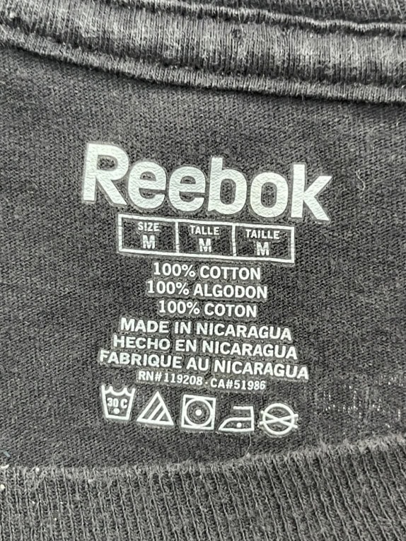 REEBOK GRAPHIC TEE SPORTSWEAR NERO UOMO PRE OWNED M