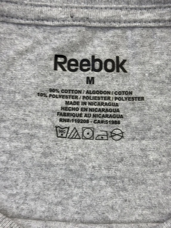 REEBOK GRAPHIC TEE SPORTSWEAR ΓΚΡΙ ΑΝΤΡΙΚΟ PRE OWNED M