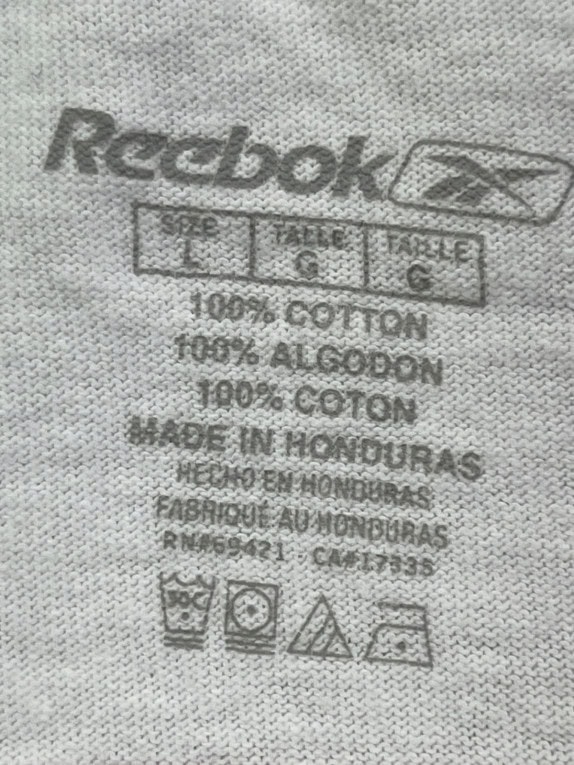 REEBOK T SHIRT GRAPHIC SPORTSWEAR BIANCO UOMO PRE OWNED L