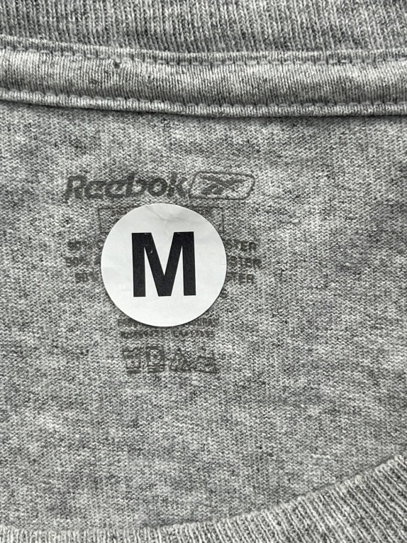 REEBOK T SHIRT GRAPHIC VINTAGE GREY UNISEX PRE OWNED M