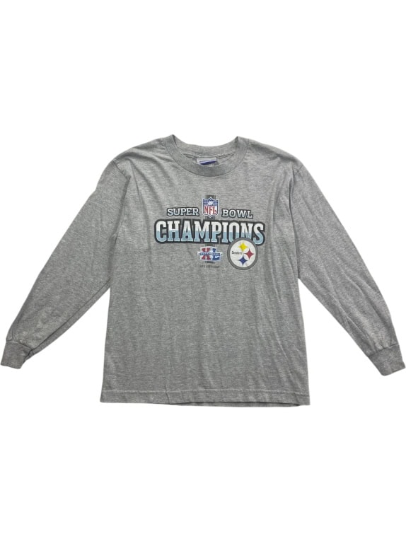 Reebok Μπλούζα Μακρυμάνικη Vintage NFL Super Bowl Champions Γκρι Unisex M