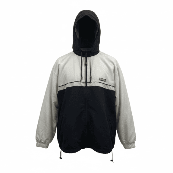 Reebok Giacca Vintage con Logo Bianco/Nero da Uomo L